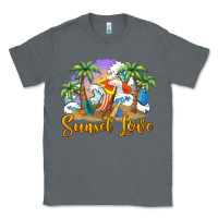 Charcoal Heather sunset love Classic Tee - BarkalooDesign