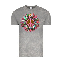 Cloud Rock sunflower and tie dye with peace sign Vintage Tee - Artiststas