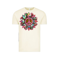 Vintage Arctic sunflower and tie dye with peace sign Vintage Tee - Artiststas