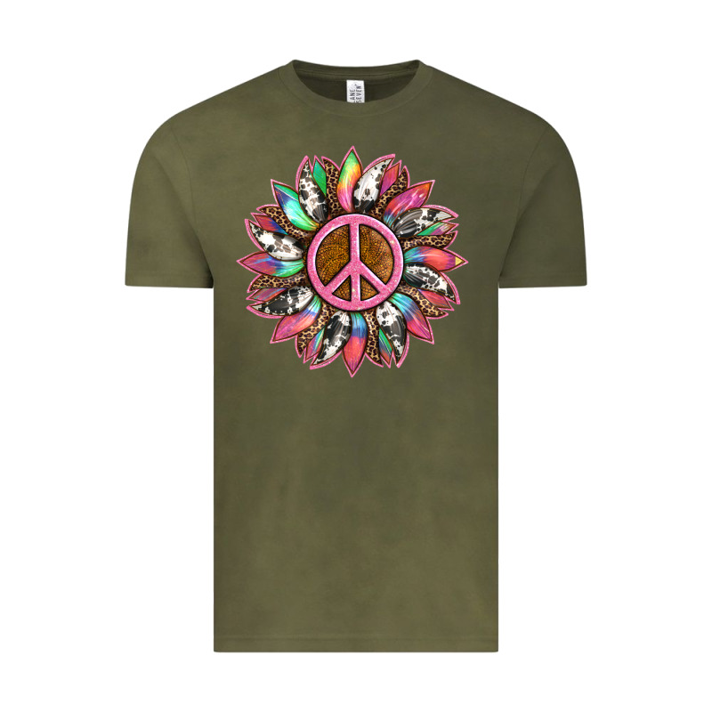 Sunflower And Tie Dye With Peace Sign Vintage Tee by Artiststas | Teevron