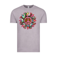 Vintage Zinc sunflower and tie dye with peace sign Vintage Tee - Artiststas