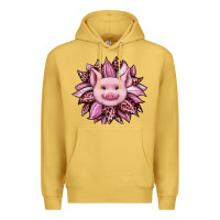 Antique Gold sunflower leopard Premium Hoodie - JahusDesignShop