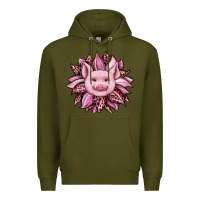 Army Green sunflower leopard Premium Hoodie - JahusDesignShop