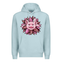 Blue Mist sunflower leopard Premium Hoodie - JahusDesignShop