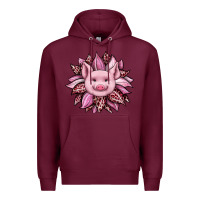 Burgundy sunflower leopard Premium Hoodie - JahusDesignShop