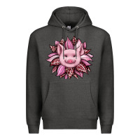 Charcoal Heather sunflower leopard Premium Hoodie - JahusDesignShop