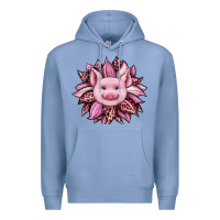 Colony Blue sunflower leopard Premium Hoodie - JahusDesignShop