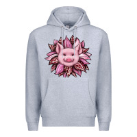 Heather Grey sunflower leopard Premium Hoodie - JahusDesignShop