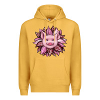 Mustard sunflower leopard Premium Hoodie - JahusDesignShop