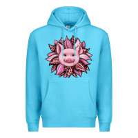 Ocean Blue sunflower leopard Premium Hoodie - JahusDesignShop