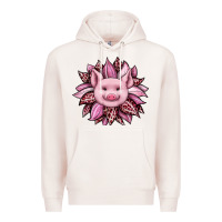 Pale Pink sunflower leopard Premium Hoodie - JahusDesignShop