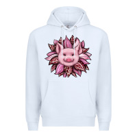 White sunflower leopard Premium Hoodie - JahusDesignShop