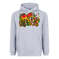 Heather Grey juneteenth heart Heavyweight Hoodie - texasbilliewilder