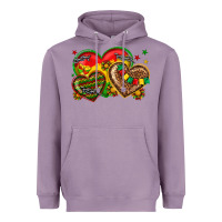 Lavender juneteenth heart Heavyweight Hoodie - texasbilliewilder