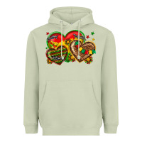 Matcha juneteenth heart Heavyweight Hoodie - texasbilliewilder