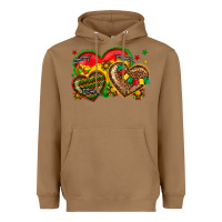 Toasted Coconut juneteenth heart Heavyweight Hoodie - texasbilliewilder