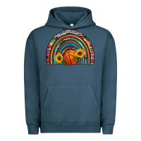 Pigment Midnight Navy basketball rainbow Urban Hoodie - Artiststas