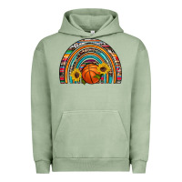 Pigment Oil Green basketball rainbow Urban Hoodie - Artiststas