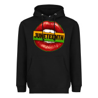 Black juneteenth lips Heavyweight Hoodie - texasbilliewilder