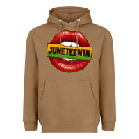 Toasted Coconut juneteenth lips Heavyweight Hoodie - texasbilliewilder