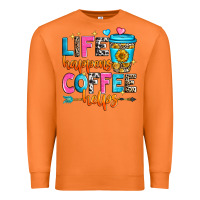 Life Happens Coffee Helps Premium Sweatshirt | Teevron