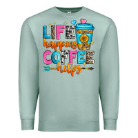 Seafoam life happens coffee helps Premium Sweatshirt - Zillion Design Studio