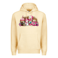 Pina Colada pink Christmas winter snowman coffee Premium Hoodie - Jasminsmagicworld