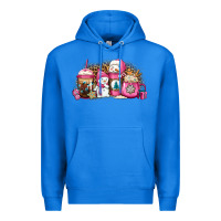 True Royal pink Christmas winter snowman coffee Premium Hoodie - Jasminsmagicworld