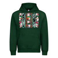 Forest Green baseball serape cowhide turquoise leopard glitter  brushstrokes Urban Hoodie - Artiststas