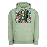 Pigment Oil Green baseball serape cowhide turquoise leopard glitter  brushstrokes Urban Hoodie - Artiststas