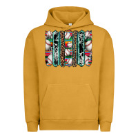 Pigment Peanut Butter baseball serape cowhide turquoise leopard glitter  brushstrokes Urban Hoodie - Artiststas