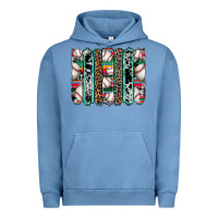 Pigment Pebble Blue baseball serape cowhide turquoise leopard glitter  brushstrokes Urban Hoodie - Artiststas