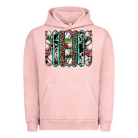 Pigment Salmon baseball serape cowhide turquoise leopard glitter  brushstrokes Urban Hoodie - Artiststas