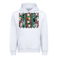 White baseball serape cowhide turquoise leopard glitter  brushstrokes Urban Hoodie - Artiststas