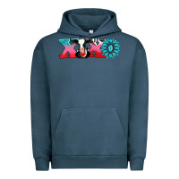 Pigment Midnight Navy xoxo with cow Urban Hoodie - AdoDesignShop
