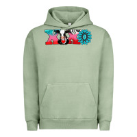 Pigment Oil Green xoxo with cow Urban Hoodie - AdoDesignShop