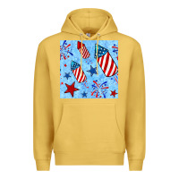 Antique Gold 4th of july firecracker and star seamless  pattern Premium Hoodie - BundleAndBundleShop