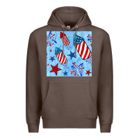 Coffee 4th of july firecracker and star seamless  pattern Premium Hoodie - BundleAndBundleShop