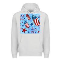 Dove Grey 4th of july firecracker and star seamless  pattern Premium Hoodie - BundleAndBundleShop
