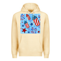Pina Colada 4th of july firecracker and star seamless  pattern Premium Hoodie - BundleAndBundleShop
