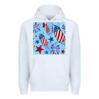 White 4th of july firecracker and star seamless  pattern Premium Hoodie - BundleAndBundleShop
