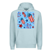Blue Mist 4th of july firecracker and star seamless  pattern Premium Hoodie - BundleAndBundleShop