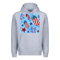Heather Grey 4th of july firecracker and star seamless  pattern Premium Hoodie - BundleAndBundleShop