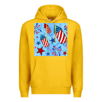 Lemon 4th of july firecracker and star seamless  pattern Premium Hoodie - BundleAndBundleShop