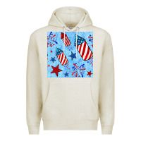 Oatmeal Heather 4th of july firecracker and star seamless  pattern Premium Hoodie - BundleAndBundleShop