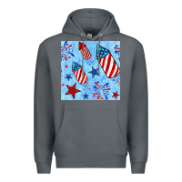Rock 4th of july firecracker and star seamless  pattern Premium Hoodie - BundleAndBundleShop
