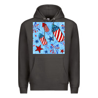 Smoke 4th of july firecracker and star seamless  pattern Premium Hoodie - BundleAndBundleShop