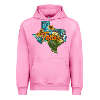 Fuchsia Pink western texas map Urban Hoodie - AdoDesignShop