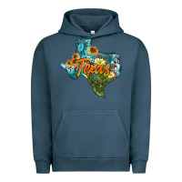 Pigment Midnight Navy western texas map Urban Hoodie - AdoDesignShop