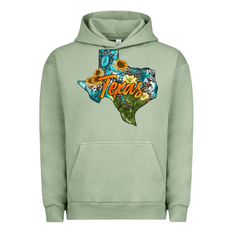Western Texas Map Urban Hoodie by AdoDesignShop | Teevron